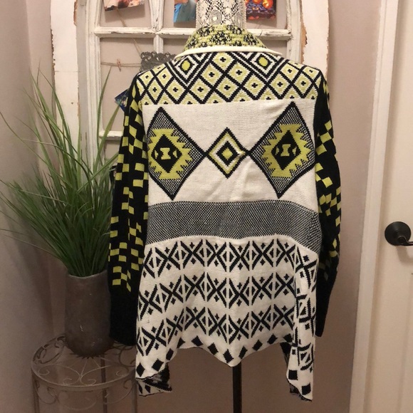 Tribal Knit Cardigan Sweater - Picture 2 of 3
